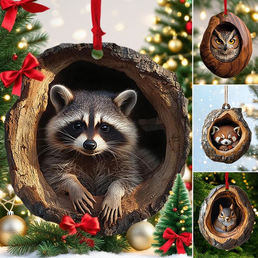 【1 zestaw 10 sztuk】🎄Dekoracja choinkowa ze zwierzętami. małe ozdoby zwierzęce