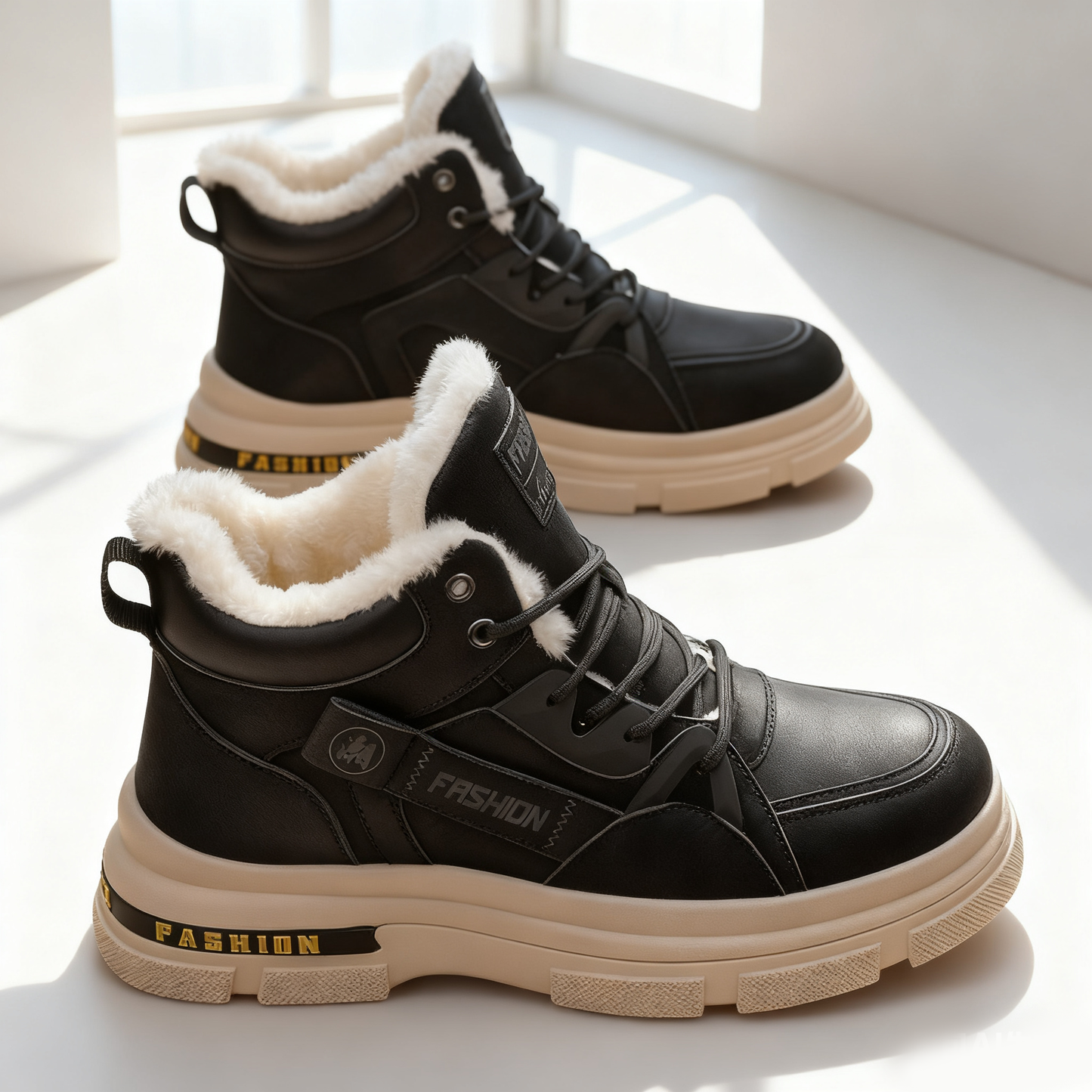 🔥🔥👞【39-44】2025 nowe męskie zimowe, pogrubione, aksamitne, ciepłe buty Martin