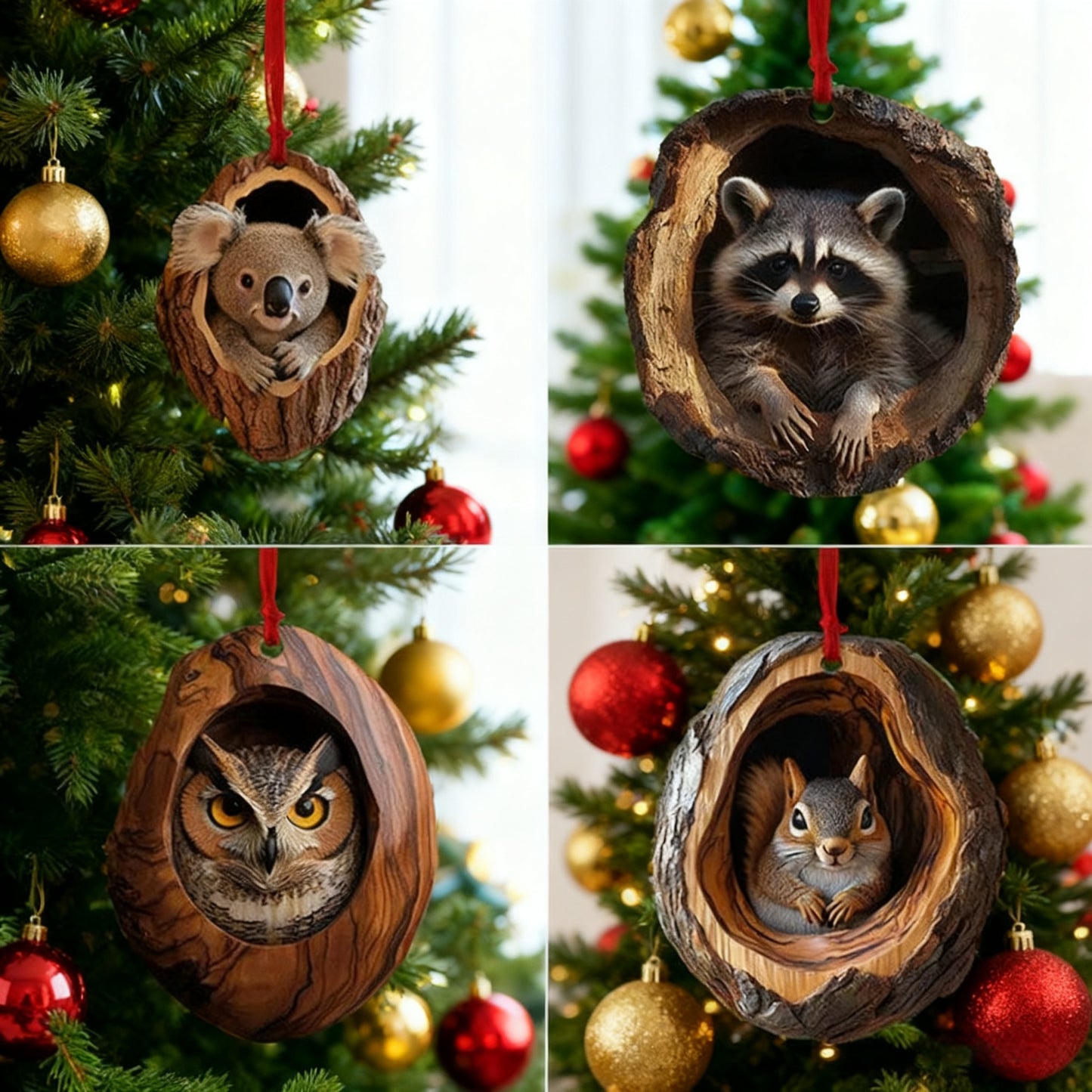 【1 zestaw 10 sztuk】🎄Dekoracja choinkowa ze zwierzętami. małe ozdoby zwierzęce