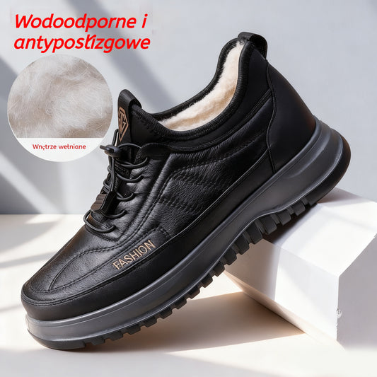 ⛄🔥【39-45】2025 Męskie zimowe buty sportowe, skóra naturalna, wodoodporne, miękka podeszwa i aksamit, nowe