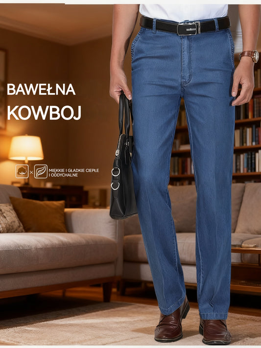 👖👖 【💥Gorąca wyprzedaż】 2025 Nowe męskie jeansy z wysokim stanem, plus size