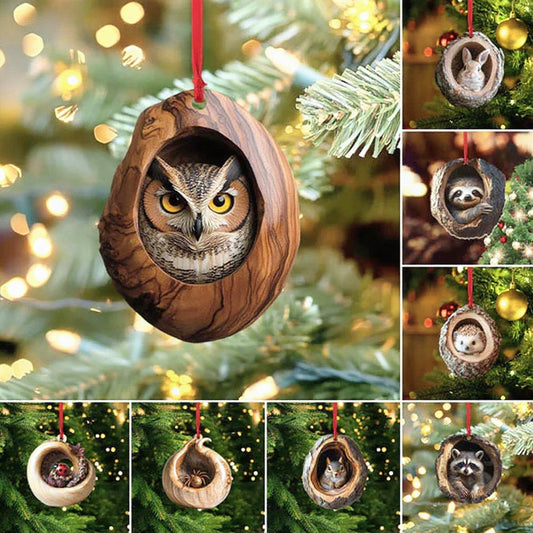 【1 zestaw 10 sztuk】🎄Dekoracja choinkowa ze zwierzętami. małe ozdoby zwierzęce