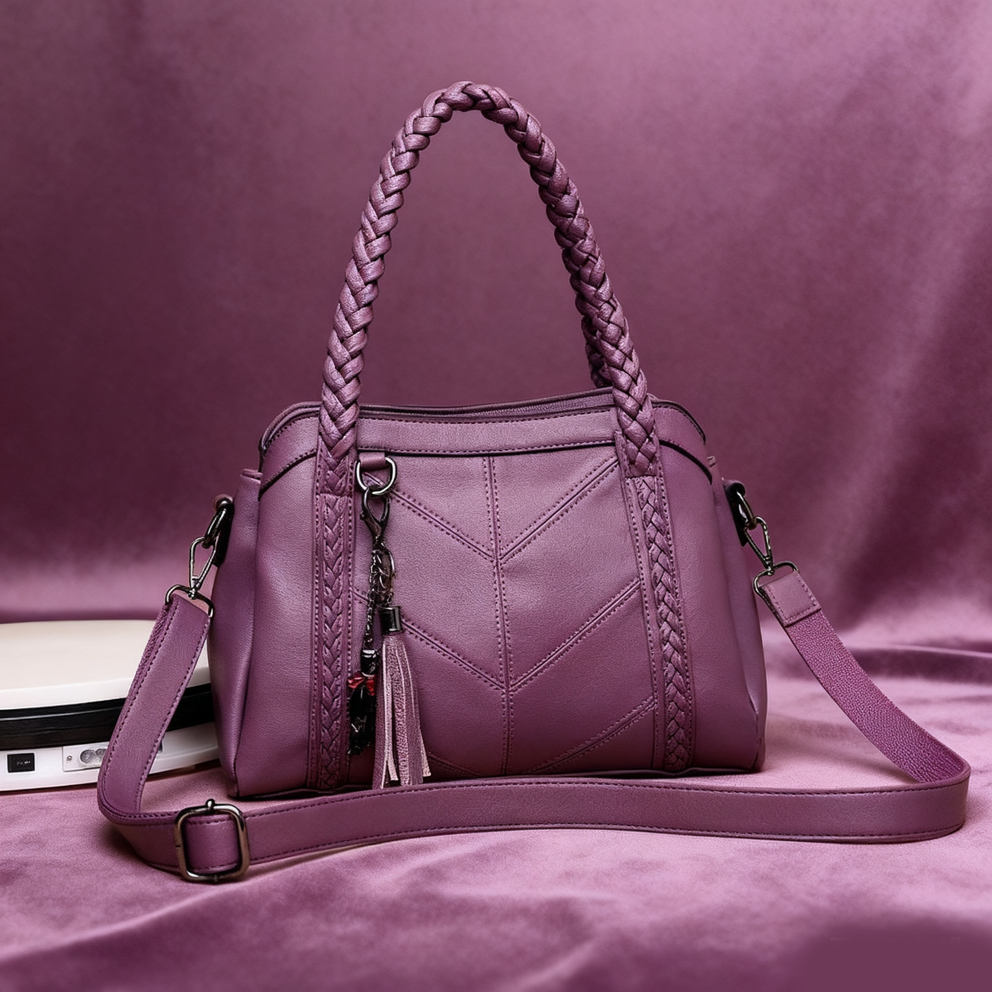 👜💟【50% ZNIŻKI】Torba z miękkiej skóry, torebka, duża pojemność, trzy przegrody, wodoodporna i odporna na zarysowania