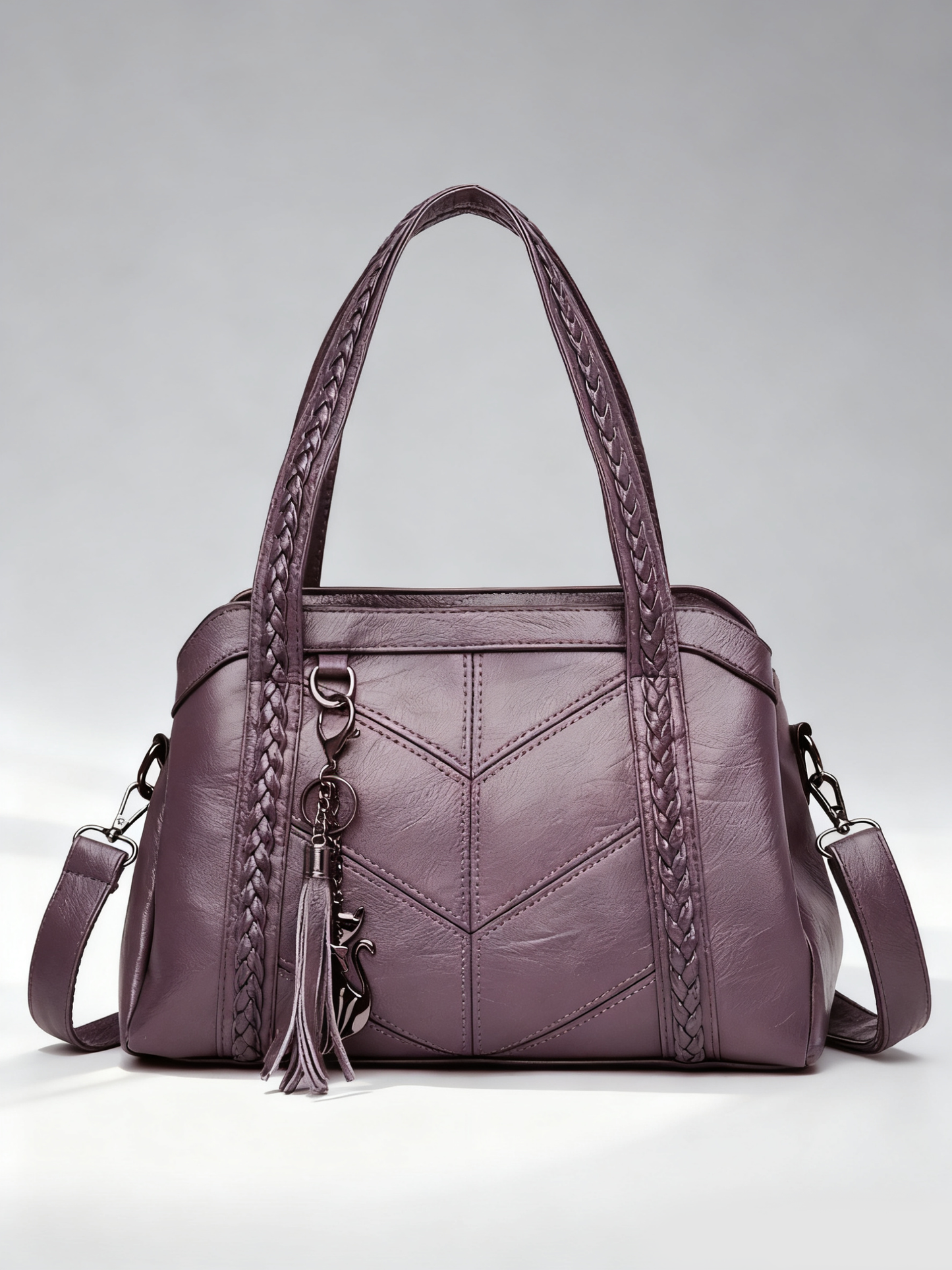 👜💟【50% ZNIŻKI】Torba z miękkiej skóry, torebka, duża pojemność, trzy przegrody, wodoodporna i odporna na zarysowania