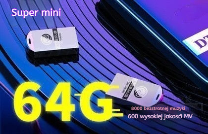 【Music U Disk】 Zawiera 8000 utworów, 600 MV, efekty dźwiękowe 6D