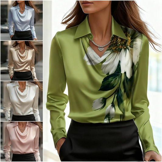 🔥【Nowości na jesień】✨Modna jedwabna koszula 2025 dla eleganckiego stylu – miękka tkanina, nowoczesny krój i idealny wybór na każdy dzień!