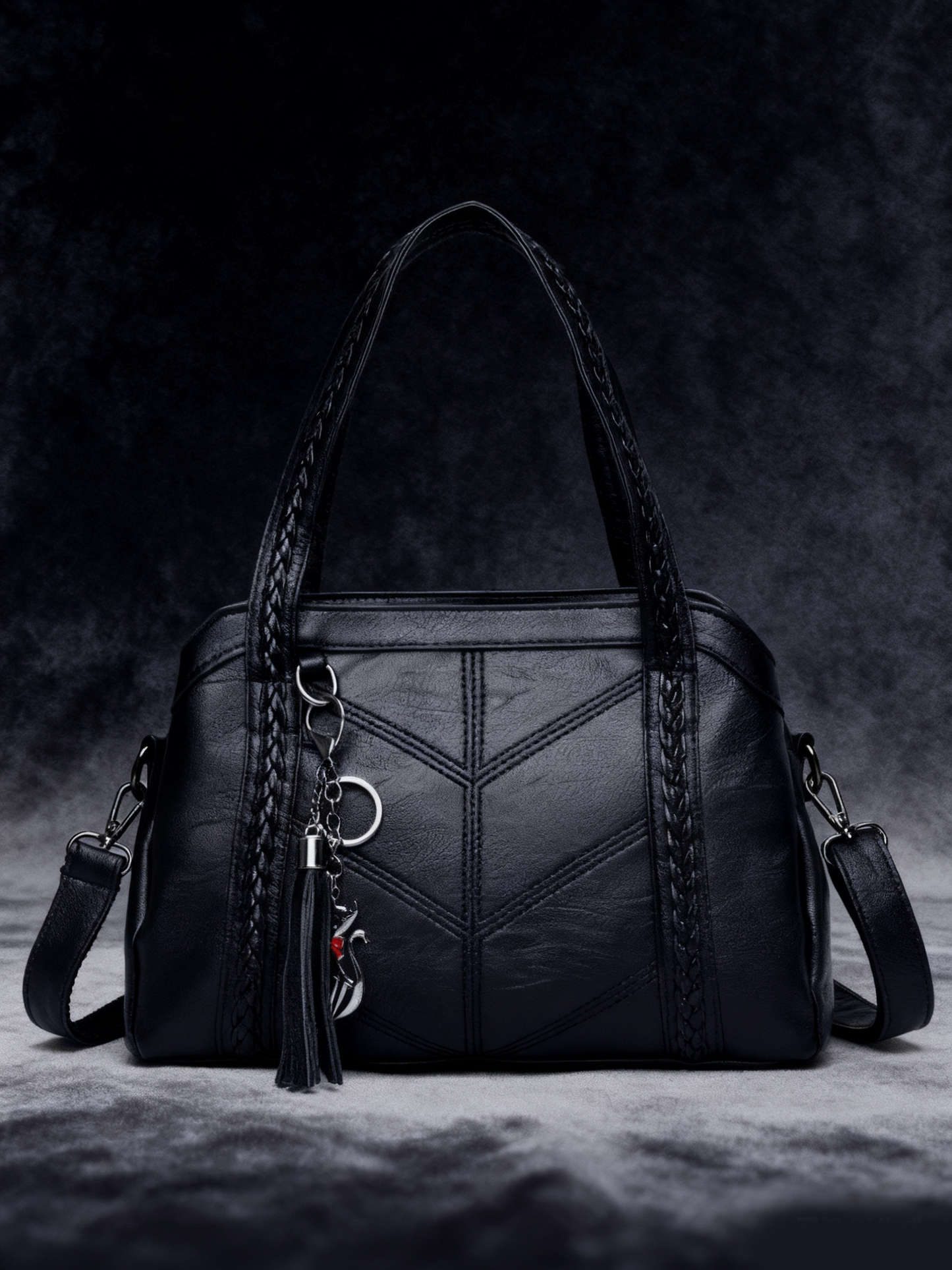 👜💟【50% ZNIŻKI】Torba z miękkiej skóry, torebka, duża pojemność, trzy przegrody, wodoodporna i odporna na zarysowania