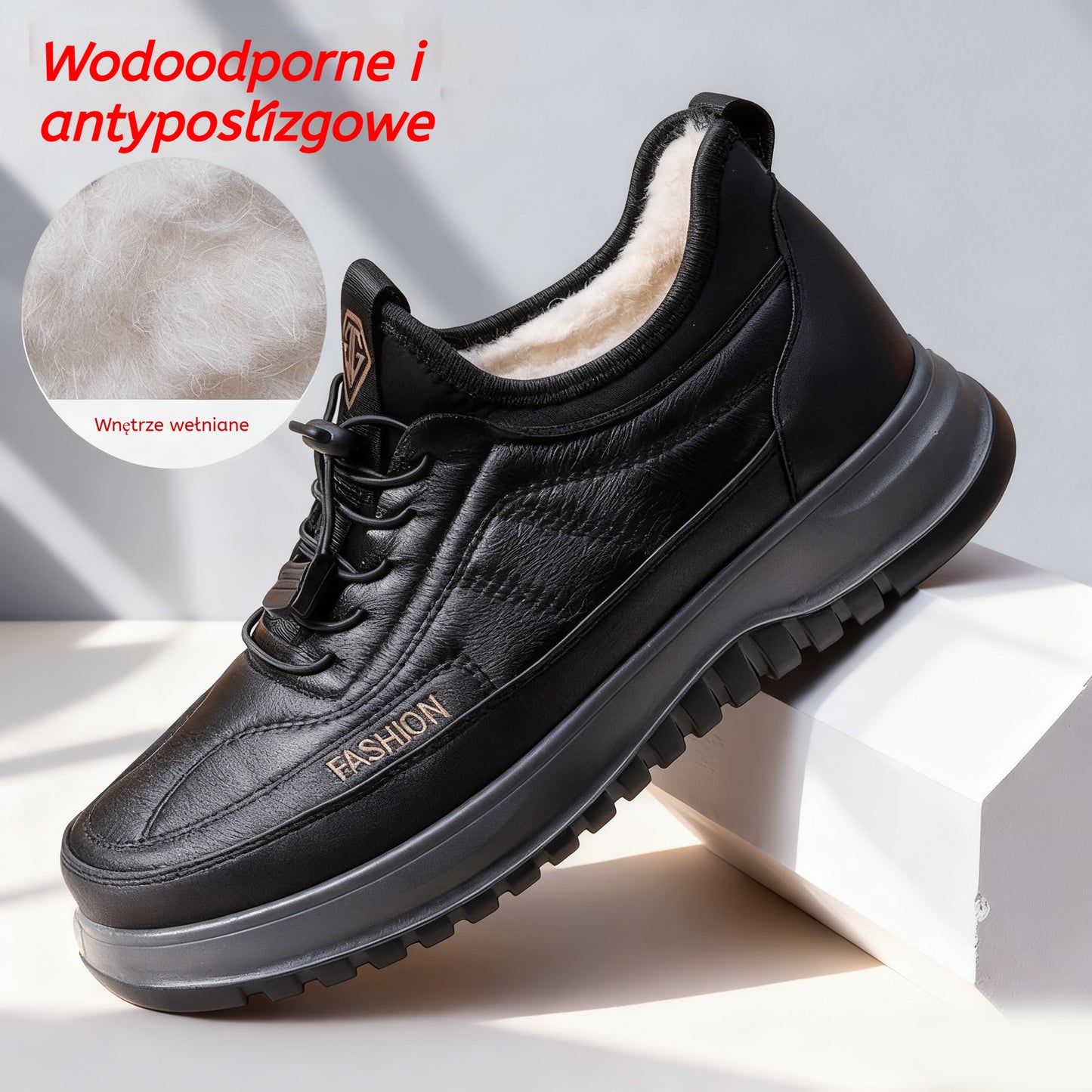 ⛄🔥【39-45】2025 Męskie zimowe buty sportowe, skóra naturalna, wodoodporne, miękka podeszwa i aksamit, nowe